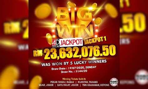Winner 4d jackpot In the 4D Jackpot game, bettors place wagers on two sets of 4-digit numbers
